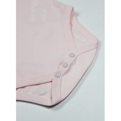 Bistyle Organik Natural Basic Style Yarım Kol Body, Pembe
