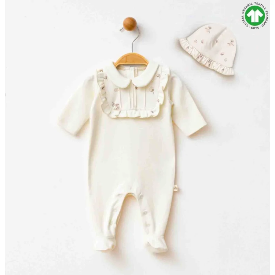 Eslenza Şapkalı Tulum, Krem