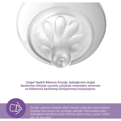 Philips Avent Natural Response Antikolik PP Biberon, 260 ml, 1+ Ay