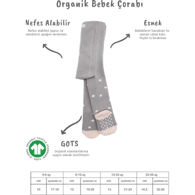 Bistyle Puan Kaymaz Havlu Külotlu Çorap, Gri