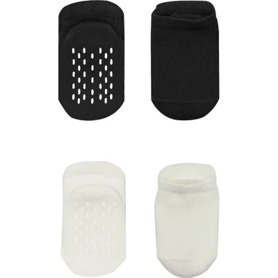 Bistyle Altı Havlu Sneakers Kaymaz Çorap, 2'li, Siyah, Ekru