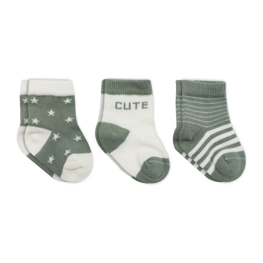 Bistyle Penye Cute Stars Soket Çorap, 3'lü, Nil