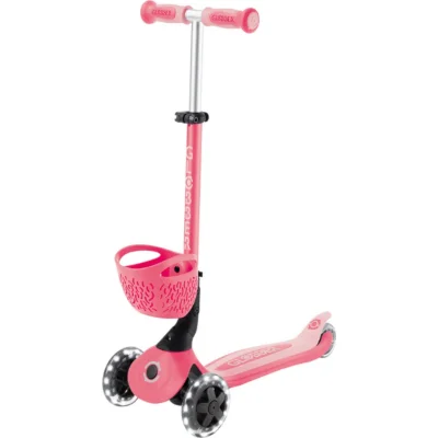 Globber Go Up Baby 360 Scooter, Işıklı, Koyu Pastel Pembe