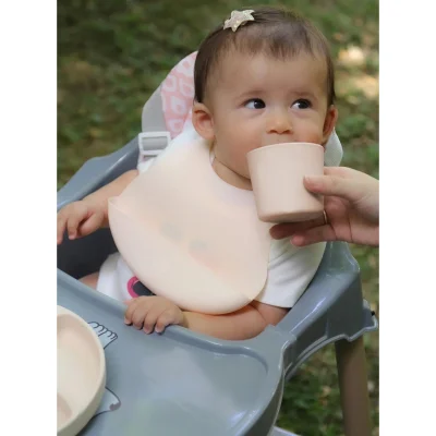 BabyJem Mini Silikon Önlük, Gri