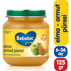Bebelac Elma Armut Püresi Kavanoz Maması 125 Gr