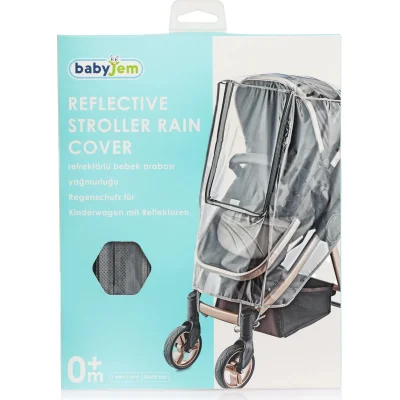 BabyJem Reflektörlü Lüks Bebek Arabası Yağmurluğu