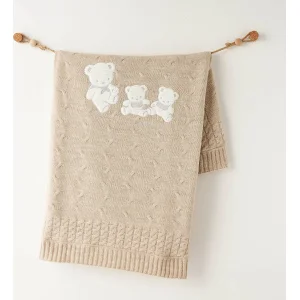 Andywawa Triko Battaniye, 85x100, Bej, Melanj