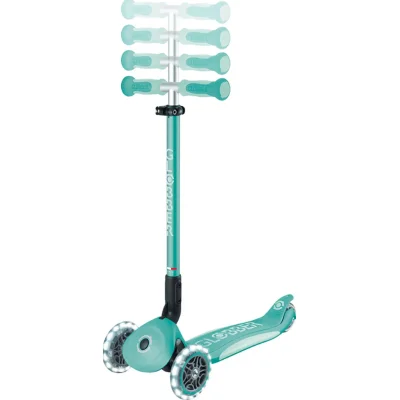 Globber Go Up Deluxe Scooter, Işıklı, Mint Yeşili