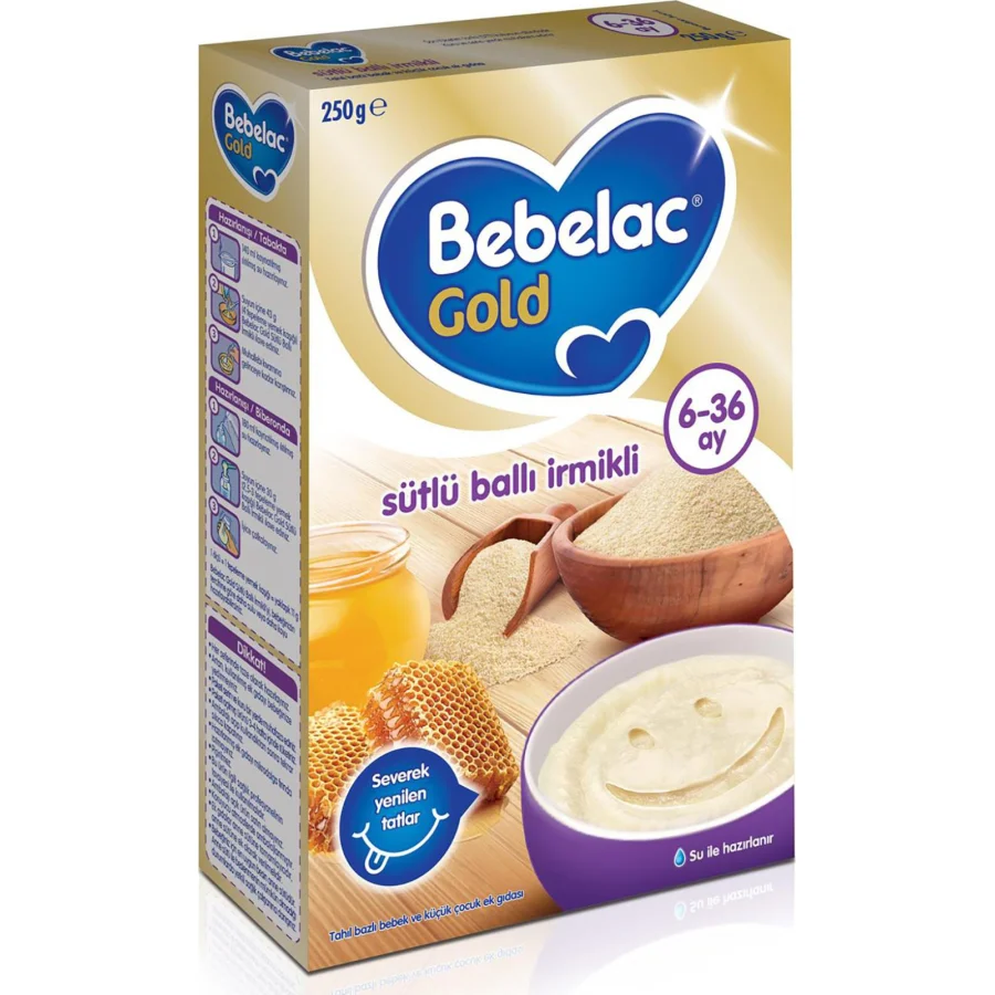 Bebelac Gold Sütlü Ballı İrmikli Kaşık Maması, 250 g