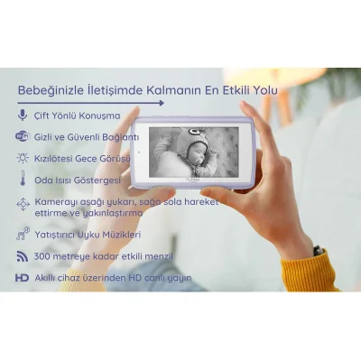 Hubble Nursery Pal Deluxe 5 Dijital Bebek Kamerası