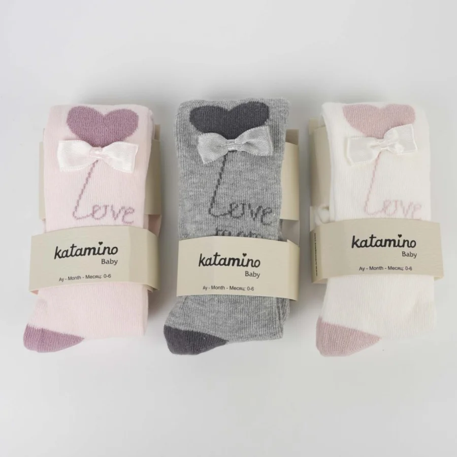 Katamino Sudan Aks Kız Bebek Külotlu Çorap, Asorti