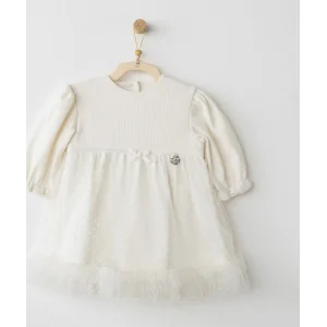 Andywawa Baby Bow Bliss Elbise, Ekru