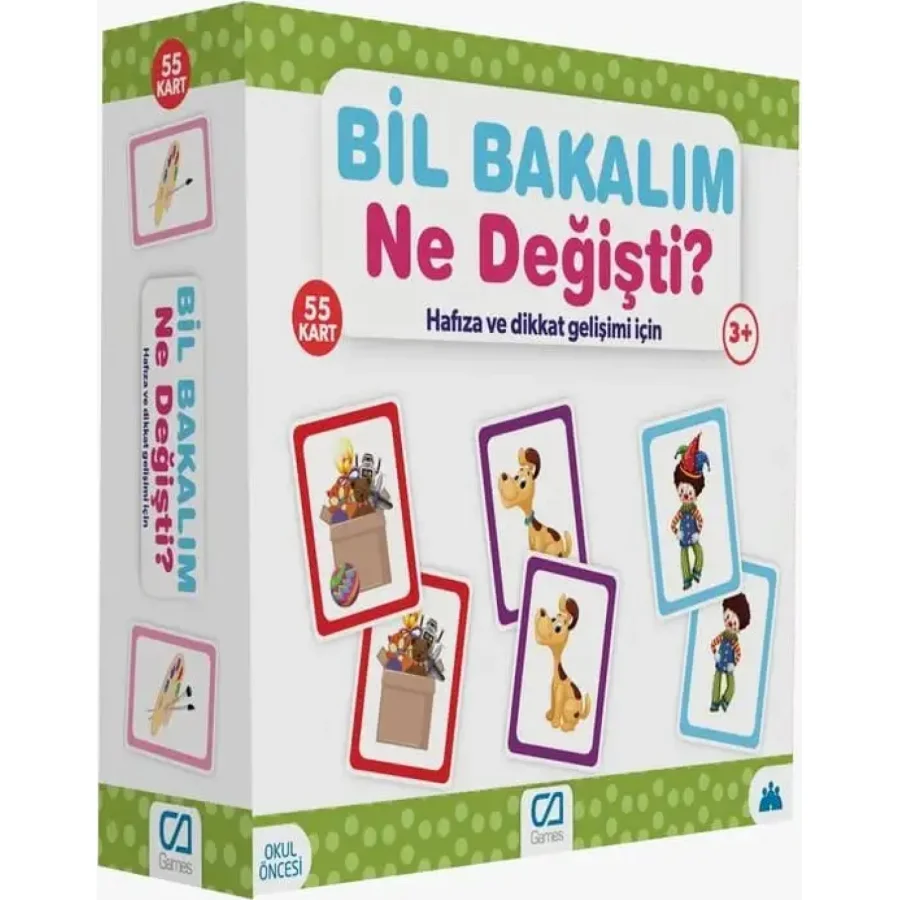 Games Bil Bakalım Ne Değişti? Hafıza ve Dikkat Gelişim Kartı, 55 Kart