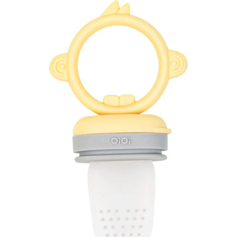 OiOi Silikon Püre Meyve Sebze Emziği Mellow Yellow / Powder, Gri