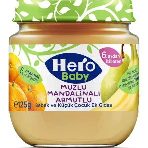 Hero Baby Muzlu Mandalinalı Armutlu Kavanoz Maması, 125 g