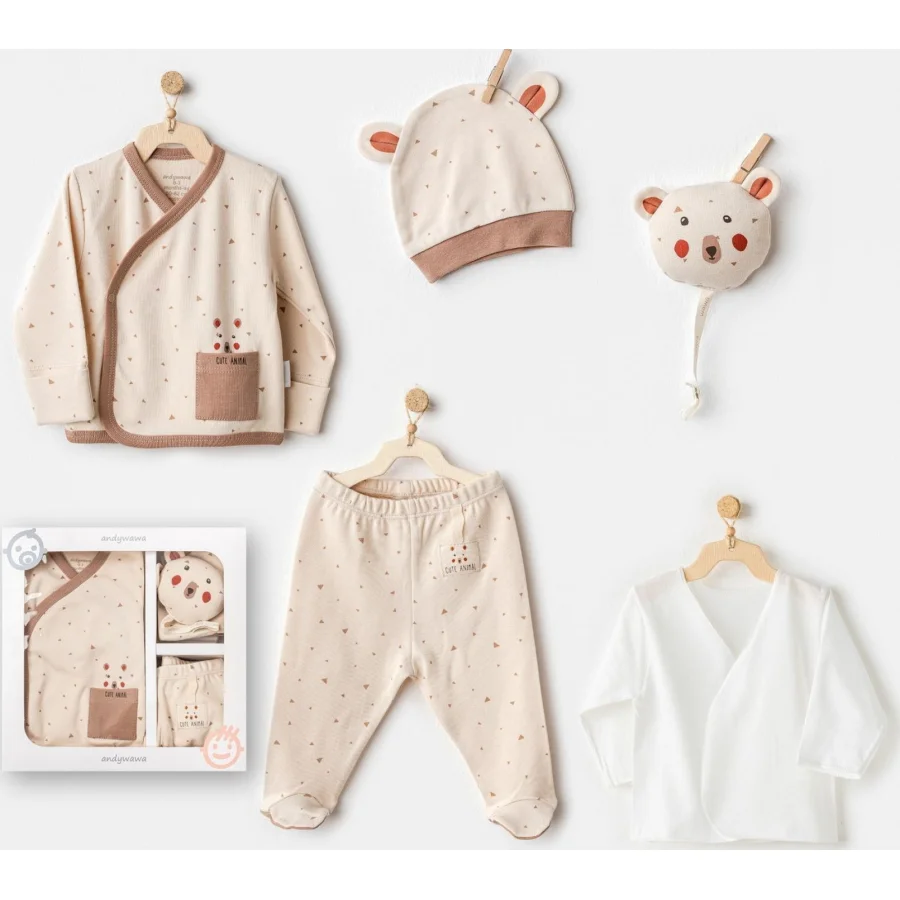 Andywawa Adventurous Bear Hastane Çıkışı, 5'li, Bej