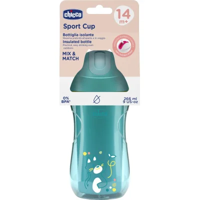 Chicco Sport Pipetli Bardak, 14 Ay+, Erkek