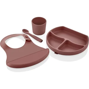 BabyJem Silikon Beslenme Seti, Kahve