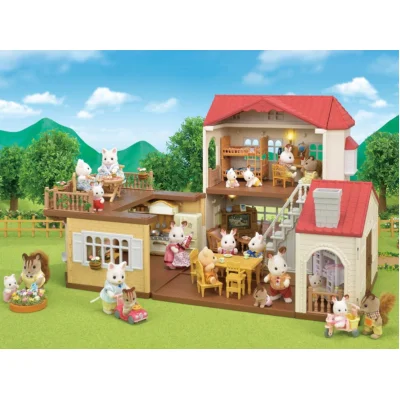 Sylvanian Families Kırmızı Çatılı Işıklı Şehir Evi