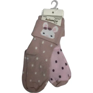 Katamino Lintan 2'li Bebek Soket Çorap K46272 Asorti