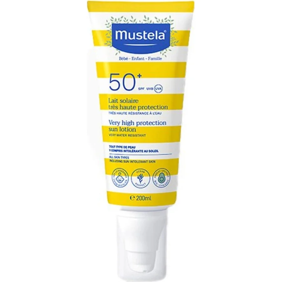 Mustela Çok Yüksek Koruma Faktörlü Güneş Losyonu, SPF 50, 200 ml
