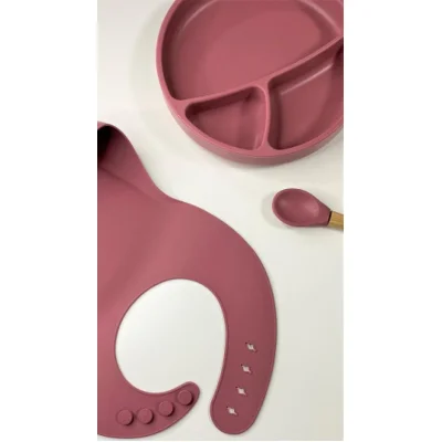 OiOi Blw II 3lü Silikon Beslenme Seti, Velvet Rose