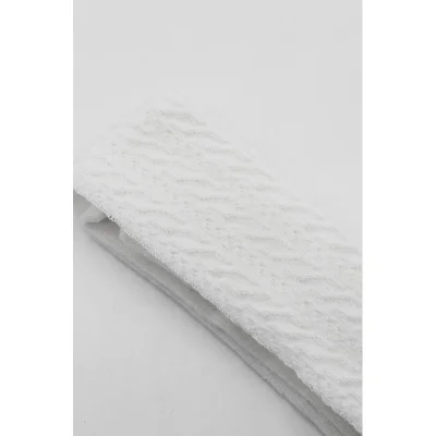 Bistyle Zikzak Kabartma Penye Külotlu Çorap, Tekli, Beyaz