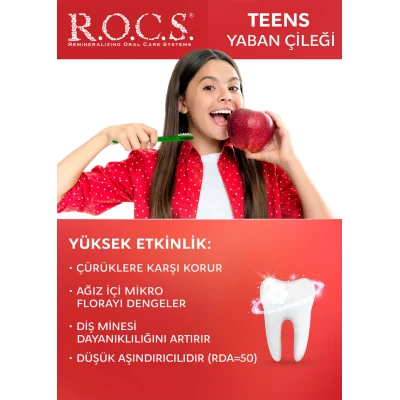 R.O.C.S. Teen Yaban Çileği Diş Macunu 8-18 Yaş 60 ml
