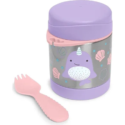 Skip Hop Zoo Paslanmaz Çelik Termos, 325 ml, Narwhal