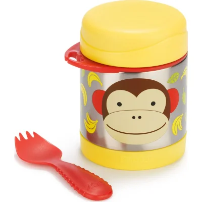 Skip Hop Zoo Paslanmaz Çelik Termos, 325 ml, Maymun