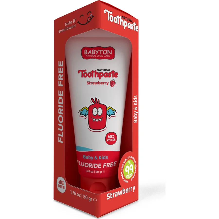 Babyton Organik Doğal Çilek Aromalı Diş Macunu 50 Gr