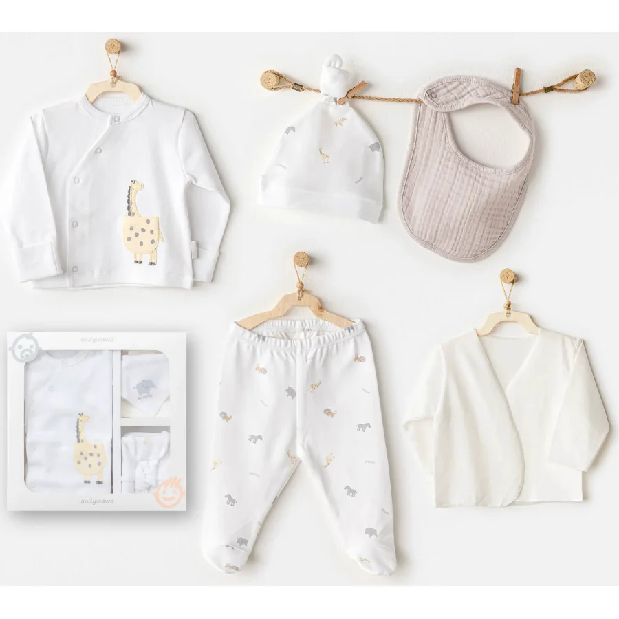 Andywawa Little King Hastane Çıkışı, 5 Parça, Beyaz