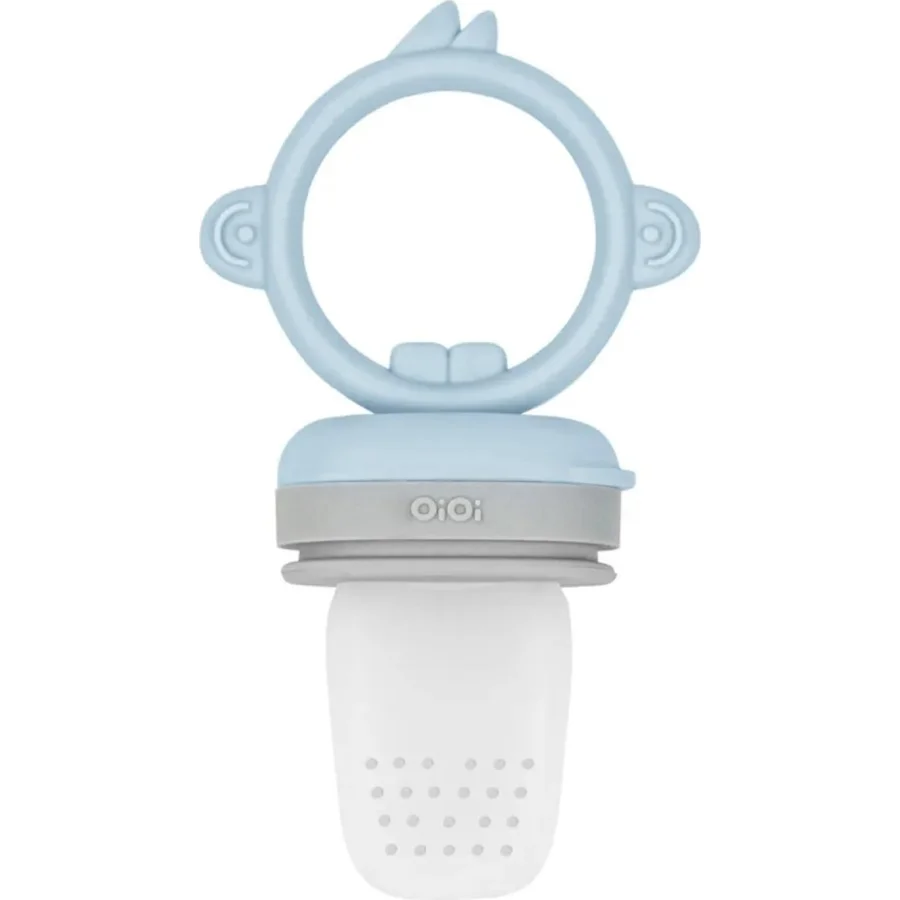 OiOi Silikon Püre Meyve Sebze Emziği Mineral Blue / Powder, Gri