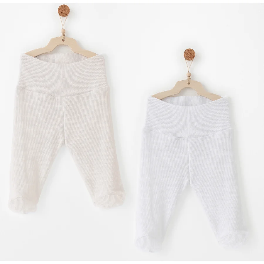 Andywawa Special Modal Pantolon, 2'li, Ekru, Beyaz