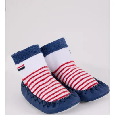 U.S. Polo Assn Çarık Çorap USB2600 Beyaz-Lacivert, Lacivert