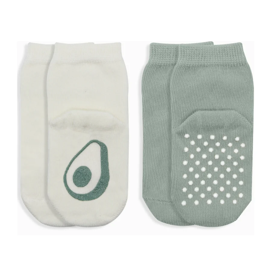 Bistyle Meyve Figürlü Kaymaz Soket Çorap, 2'li, Nil, Ekru