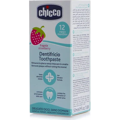 Chicco Çilekli Diş Macunu, 12+ Ay, 50 ml